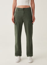 Ovs Cargo Trousers In Cotton Twill